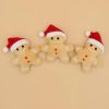 3pcs Plush Gingerbread for Man Cat & Dog - Soft Fabric Toys with Santa Hats, Battery-Free Interactive Play