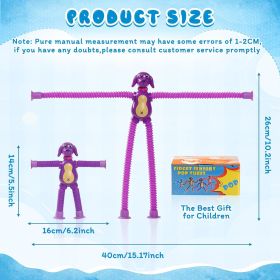 4 Pcs Telescopic Suction Cup Dog Toy,Dog Pop Sensory Tube Toddler Fidget Toys,Dog Party Favors for Kids,Classroom Exchange, School Reward
