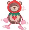 Valentine's Day Squeaky Dog Toys-Interactive Durable Plush Dog Toy with Crinkle Paper, Chew Toys Soft Fabric for Small, Medium