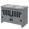 Dog Food Storage Cabinet with Bowls & Dog Feeding Station, Gray