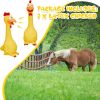 2 Pcs Rubber Chicken Squeaky Dog Toy 11 Inches Horse Toys Latex Reduce Separation Anxiety Screaming Chicken Toy for Small