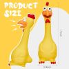 2 Pcs Rubber Chicken Squeaky Dog Toy 11 Inches Horse Toys Latex Reduce Separation Anxiety Screaming Chicken Toy for Small