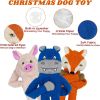 3 Pack No Stuffing Crinkle Squeaky Interactive Plush Dog Toys for Aggressive Chewers to Keep Puppy Busy for Boredom Small & Medium Breeds Furry Friend