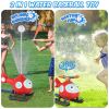 2 In 1 Water Sprinkler Baseball Helicopter Toy for Kids 360°Rotating Water Tee Ball Set for Backyard Lawn Pool Party Outdoor Summer Game for 3+ Years