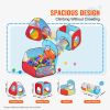 VEVOR 5 in 1 Kids Play Tent with Tunnel, Basketball Hoop for Boys, Girls, Babies and Toddlers