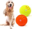 Tennis Ball Dog Toys 2 Pack - 4-Inch Durable and Safe Dog Ball, Sound Output from The Large Tennis Balls for Dogs with Mesh Bag