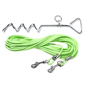 Ground Stake Fixed Dog Leash Allows Your Beloved Dog To Play More Freely (Option: Fluorescent green-9M)